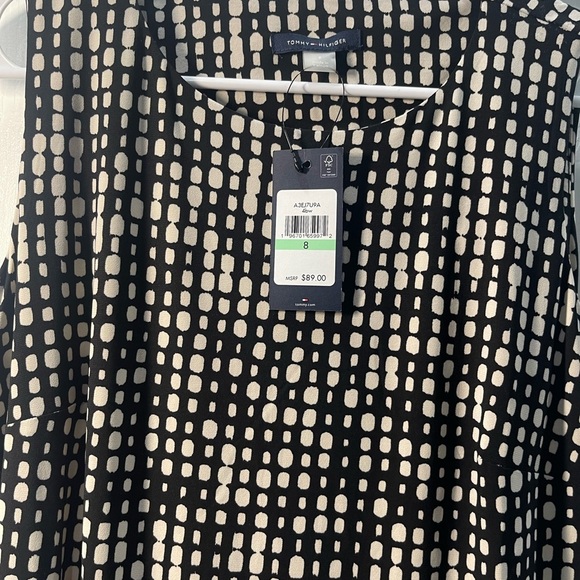 Tommy Hilfiger Black and White Sheath Midi Dress - Picture 2 of 5